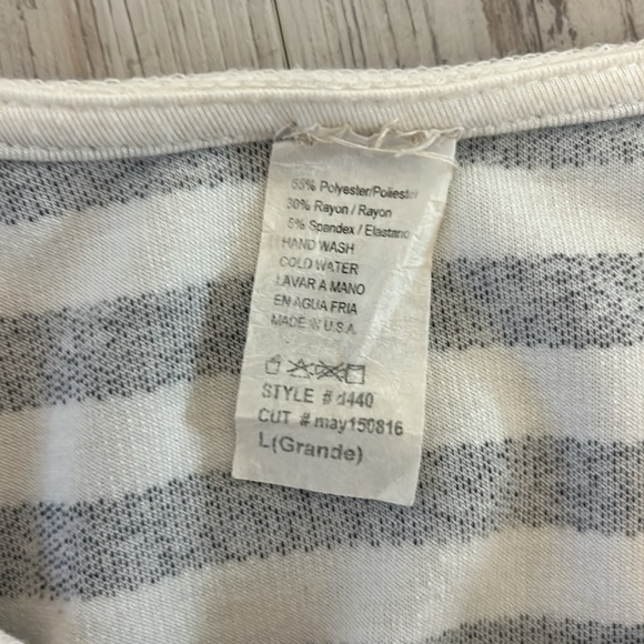 Gray and white striped dress - Picture 5 of 5